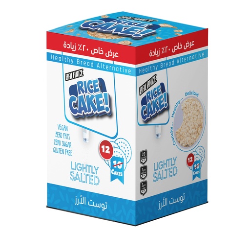 Balance Lightly Salted Rice Cake Regular Pack 10 Cakes +20% Extra