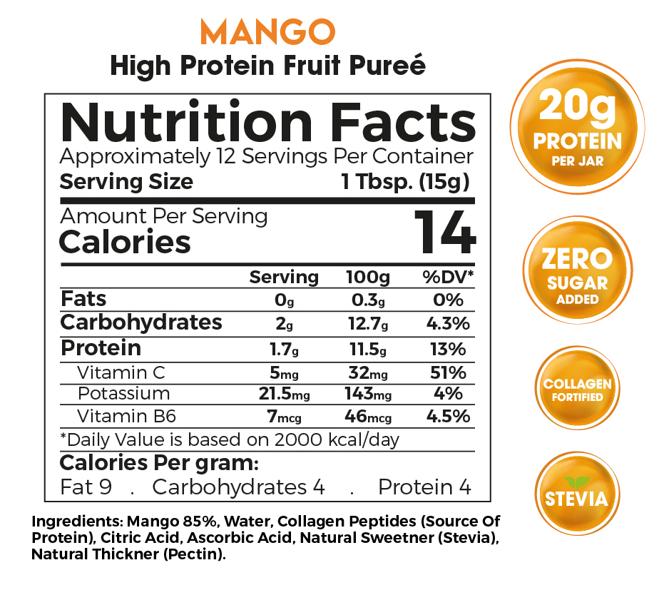 Zero treat - High Protein Mango Puree 180gm