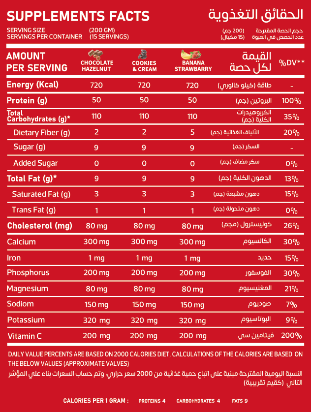 Vanation Elite Gainer 30 servings - 3kg