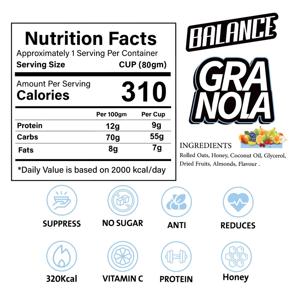 Balance Granola Fruit 80gm
