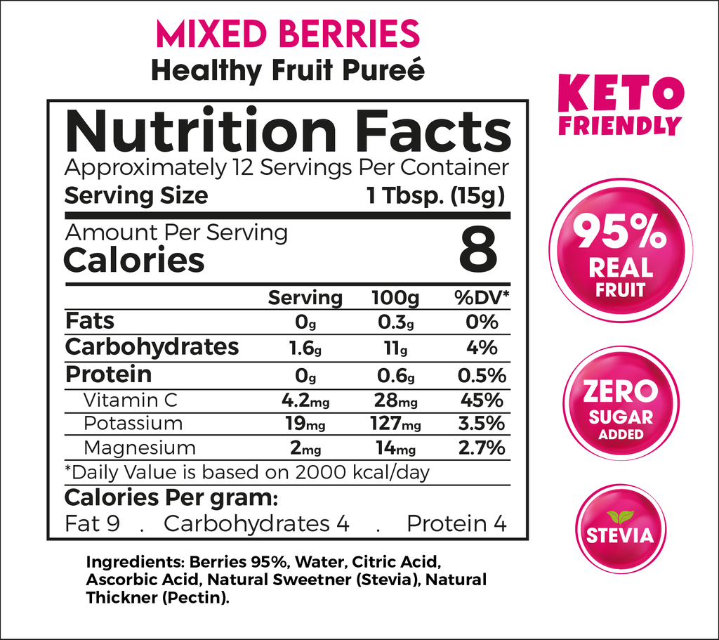 Zero treat - Berries Puree 180gm