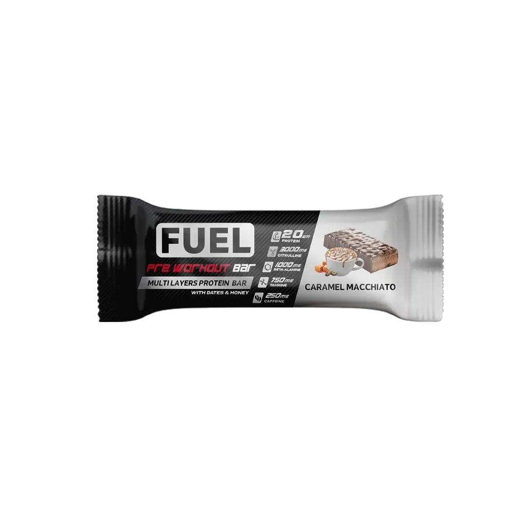 FUEL Protein Bar - LAYERED PREWORKOUT Caramel Macchiato 70gm