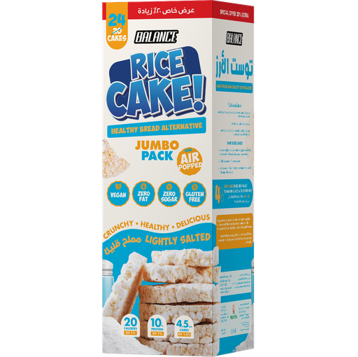 [BR02] Balance Lightly Salted Rice Cake Jumbo Pack 20 Cakes +20% Extra